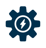 UNICA icoon procesautomatisering blauw